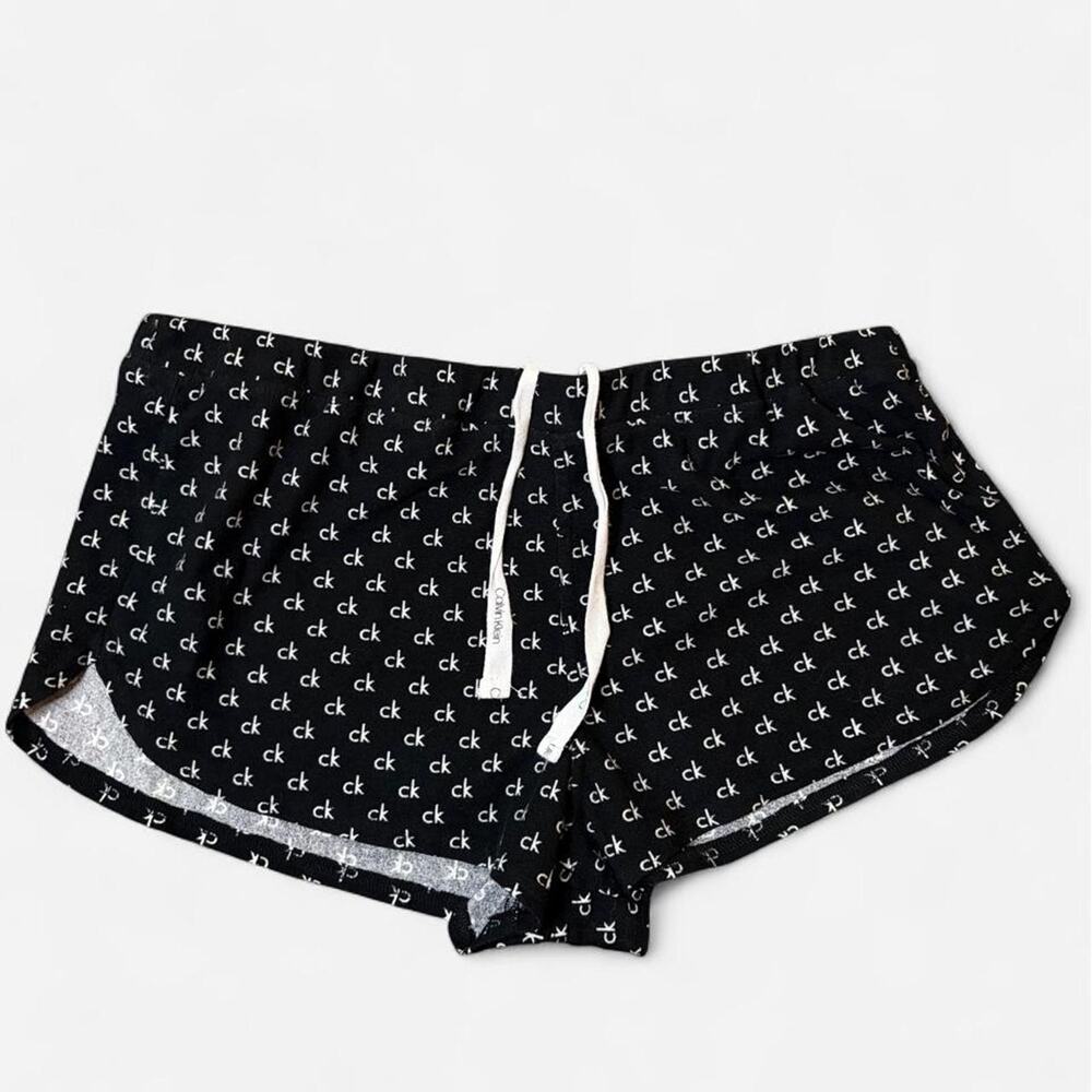 Calvin Klein Black Logo Pajama Shorts - Size M